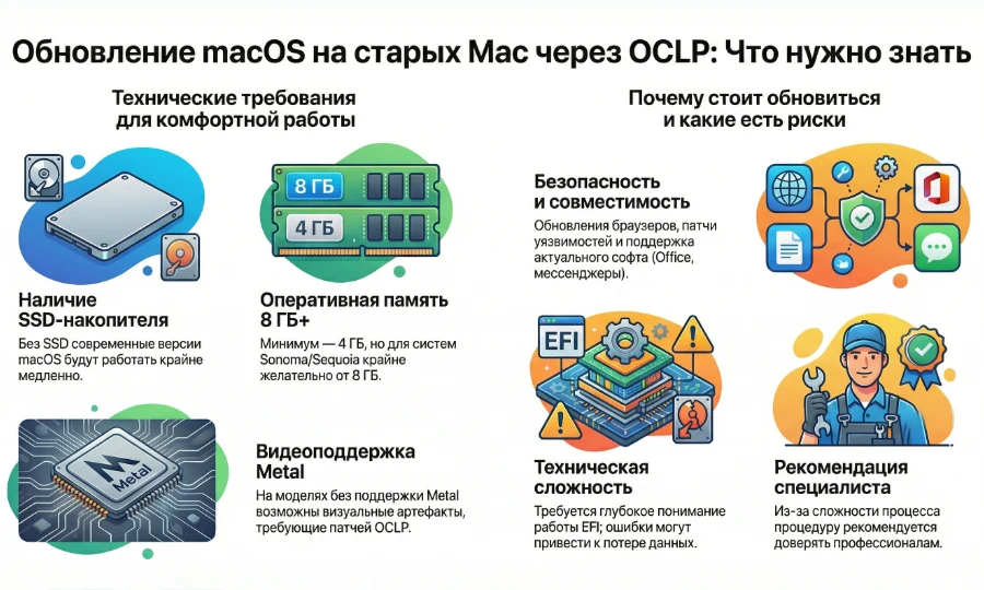 Процесс обновления через OCLP